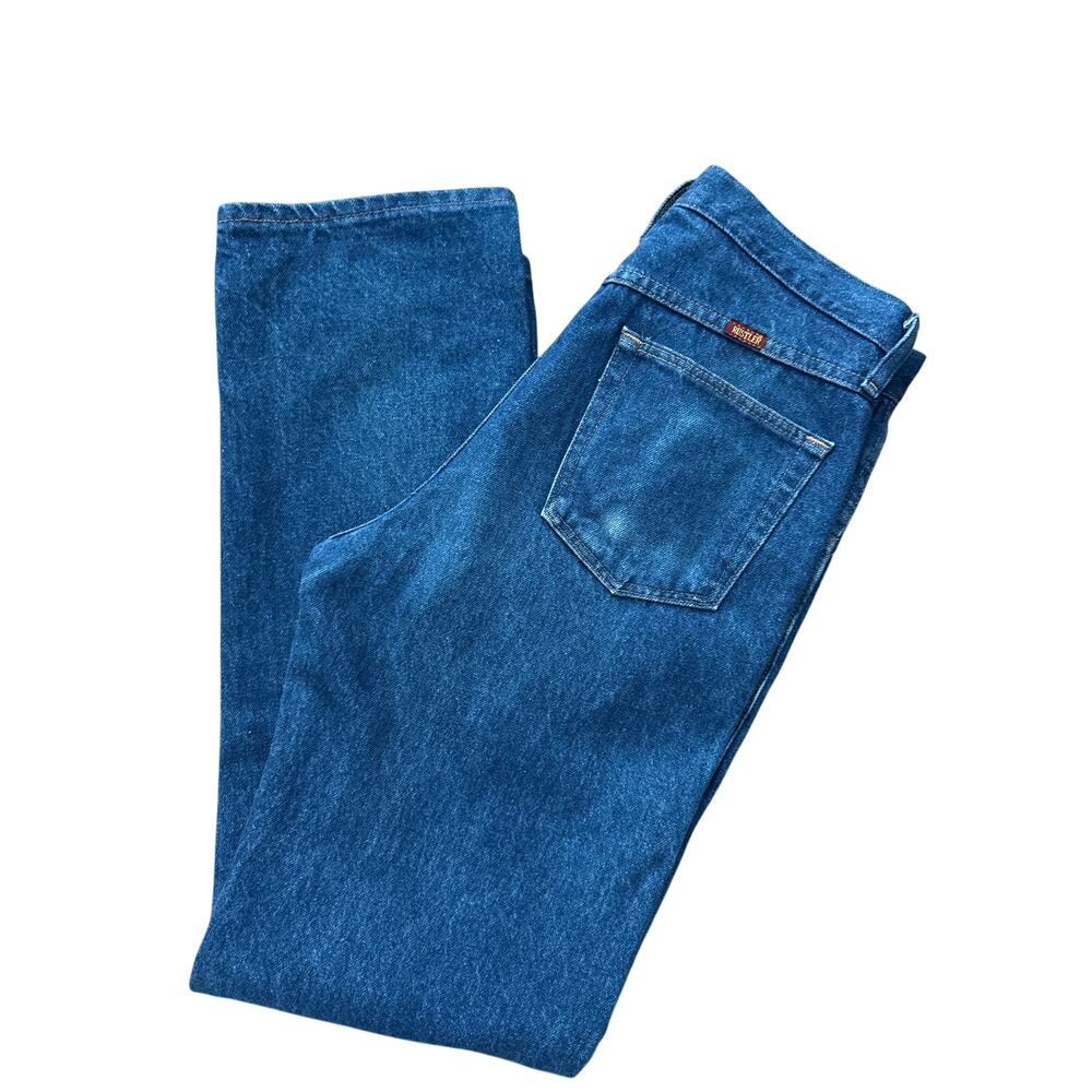Vintage Y2K Rustler dark blue bootcut high waisted jeans waist 33X32 - Picture 15 of 15